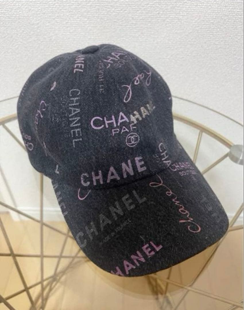CHANEL シャネル ロゴ　デニムキャップ