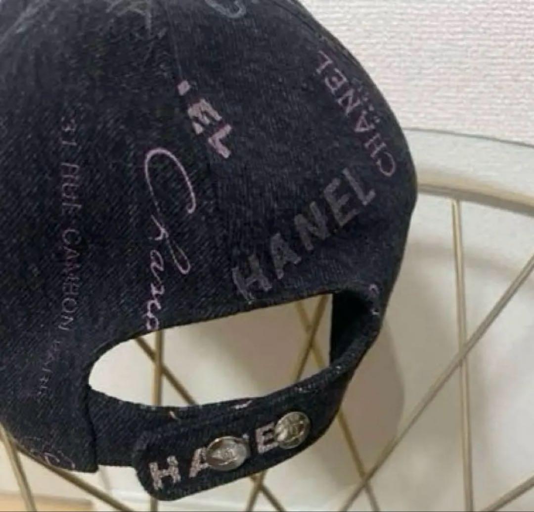 CHANEL シャネル ロゴ　デニムキャップ
