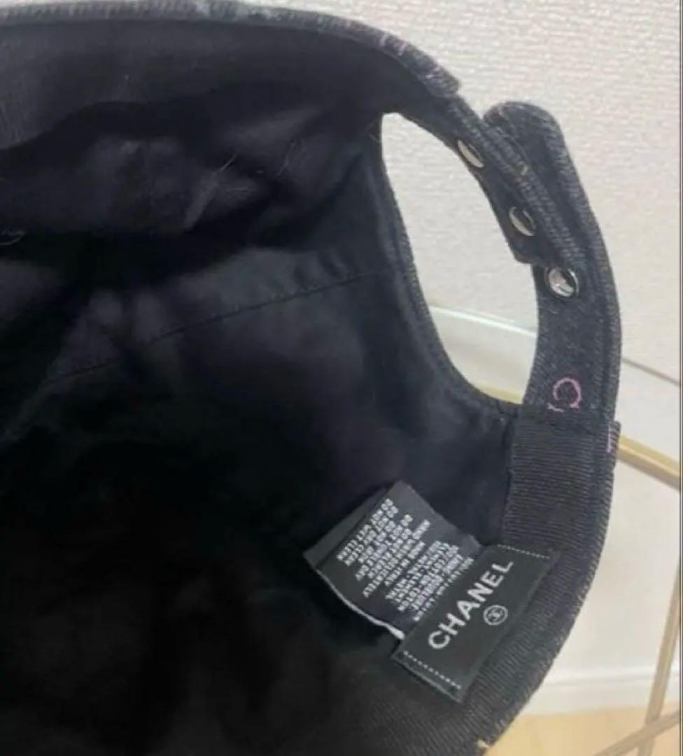 CHANEL シャネル ロゴ　デニムキャップ