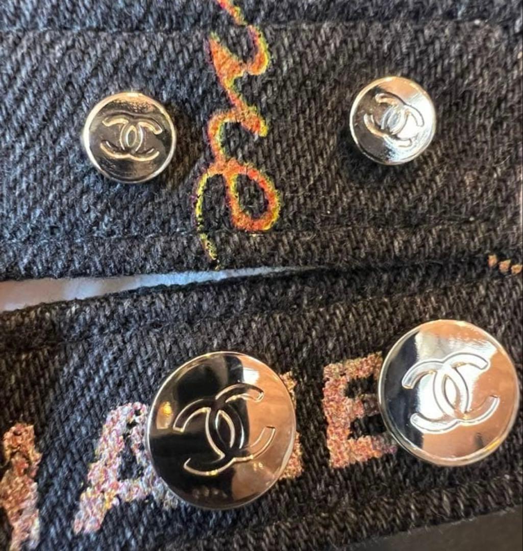 CHANEL シャネル ロゴ　デニムキャップ