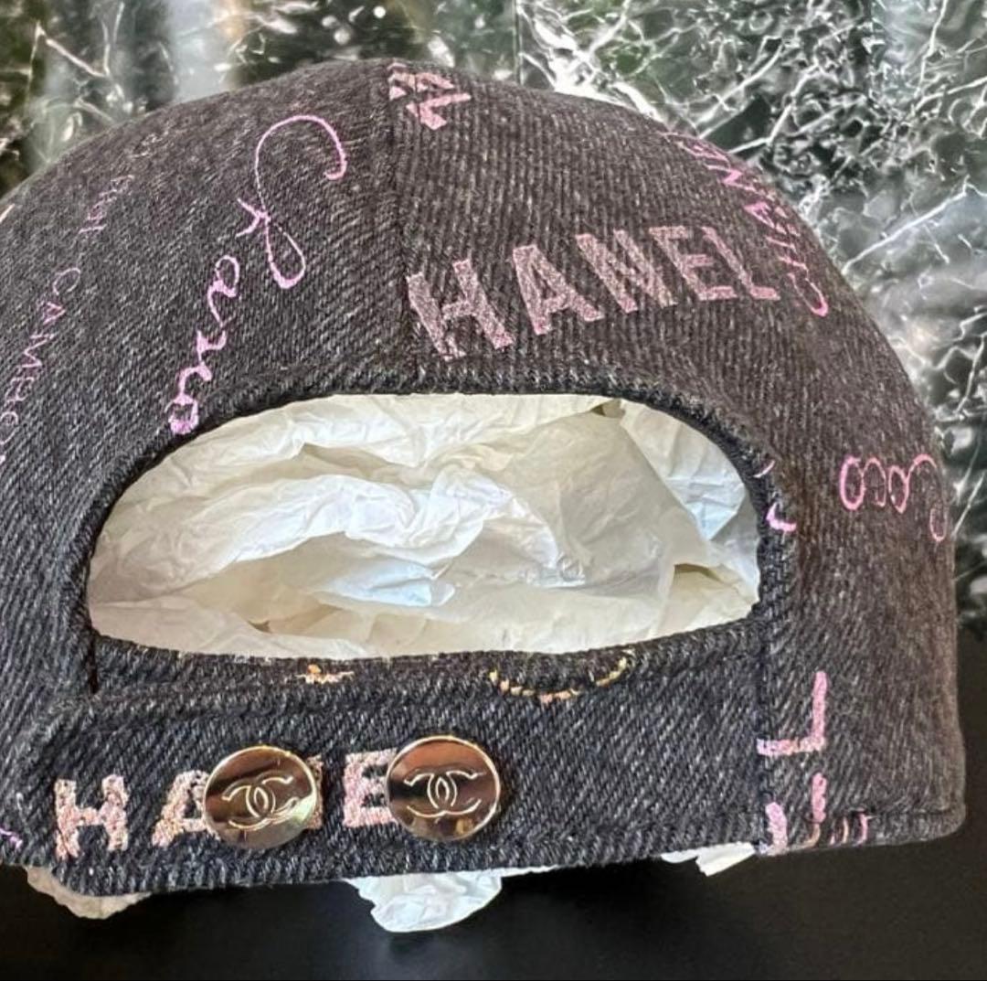 CHANEL シャネル ロゴ　デニムキャップ