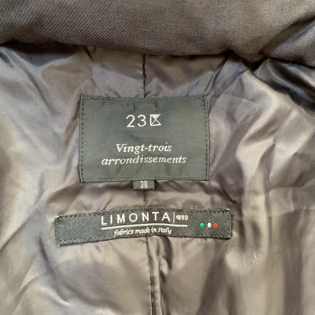 美品 23区 LIMONTA ダウンコート ファー ダークグレー Mサイズ☆