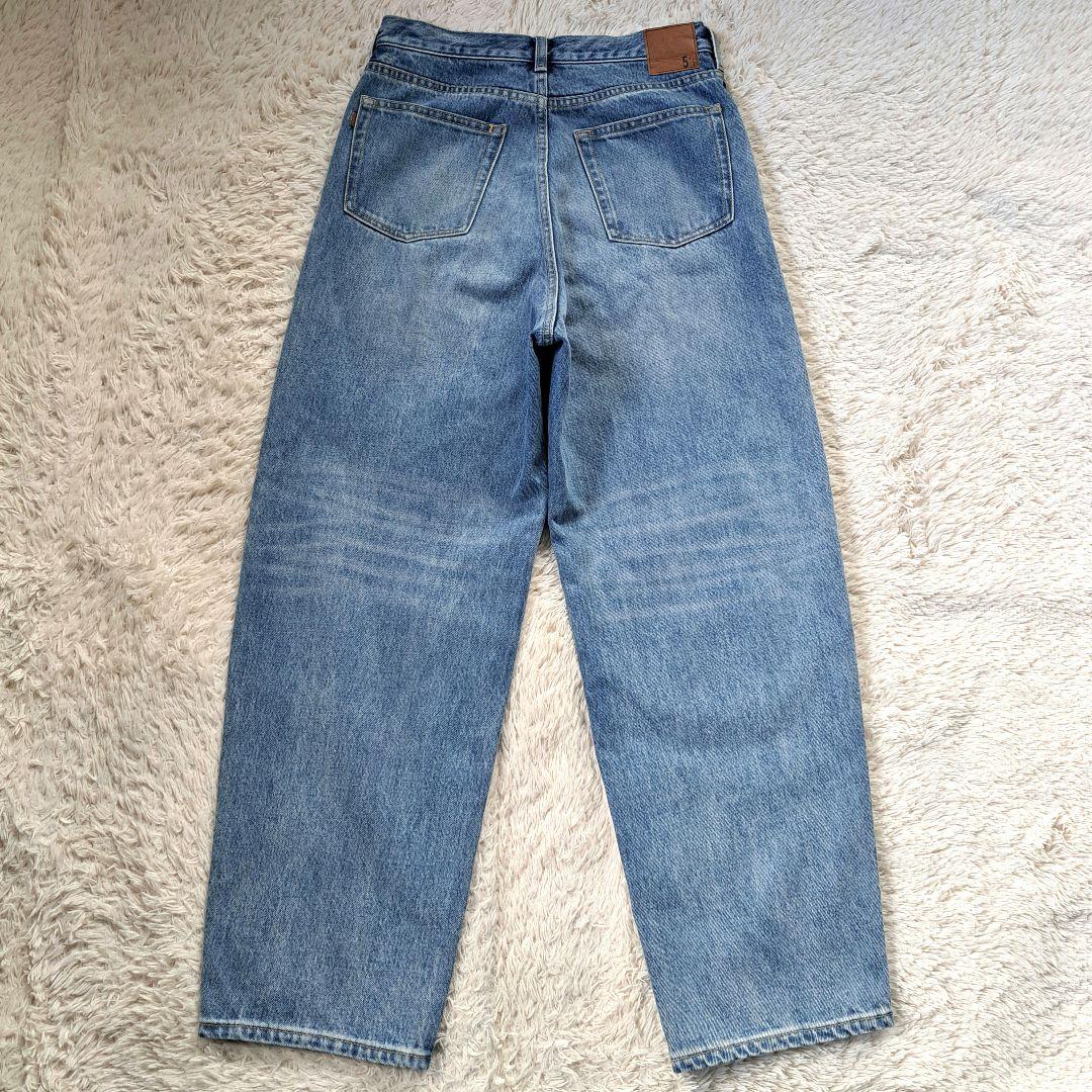 美品 スピックアンドスパン 5 1/2 カーブラインデニム ハイウエスト 29