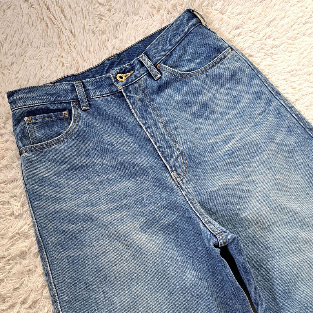 美品 スピックアンドスパン 5 1/2 カーブラインデニム ハイウエスト 29