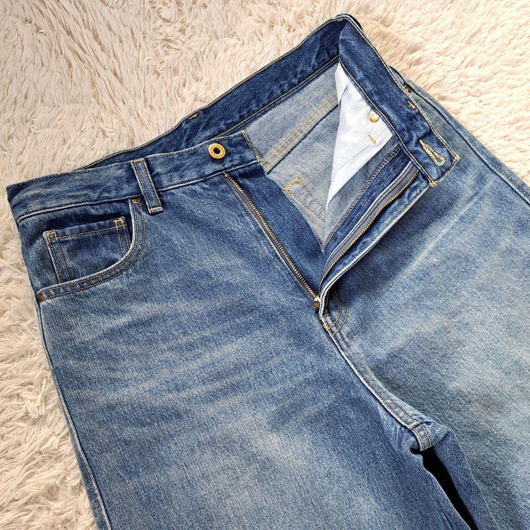 美品 スピックアンドスパン 5 1/2 カーブラインデニム ハイウエスト 29