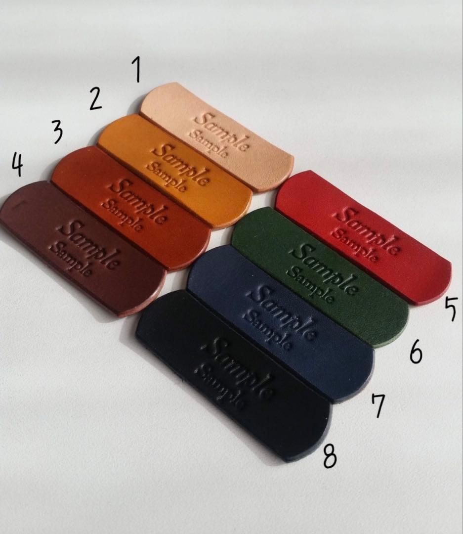 レザー キーホルダー長方形タイプ☆刻印可☆ヌメ革 本革 席札