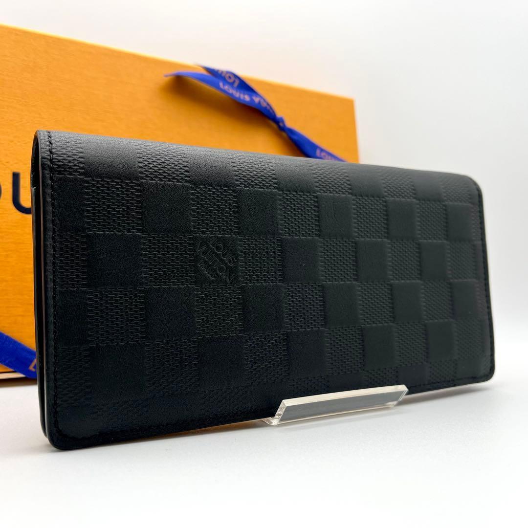 ✨新品同様✨ルイヴィトン ダミエ アンフィニ ポルトフォイユ ブラザ 長財布 黒