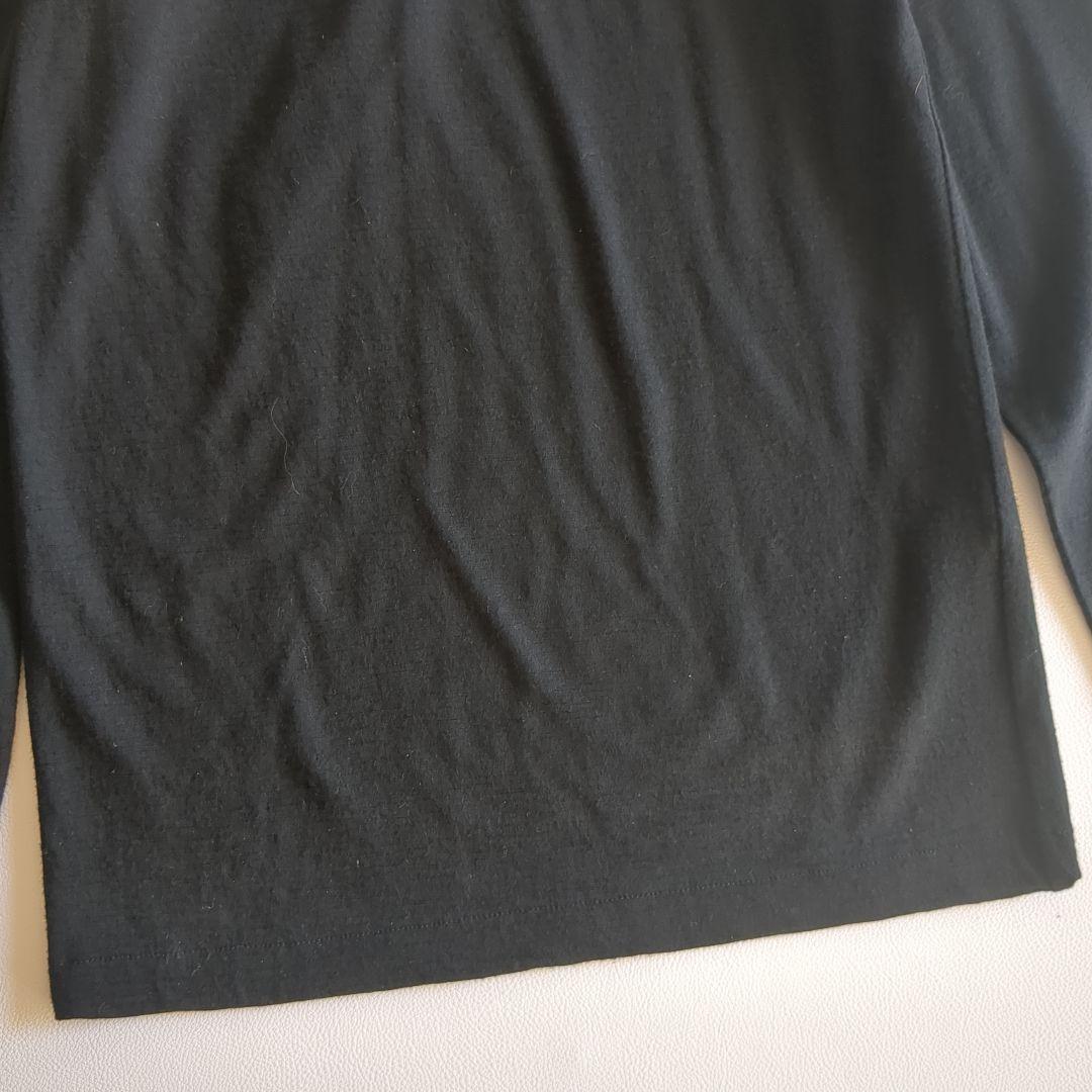 トリココムデギャルソン ニット 丸襟 バイカラー 黒 シルバー 薄手