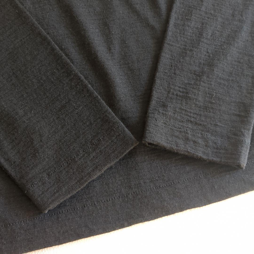 トリココムデギャルソン ニット 丸襟 バイカラー 黒 シルバー 薄手