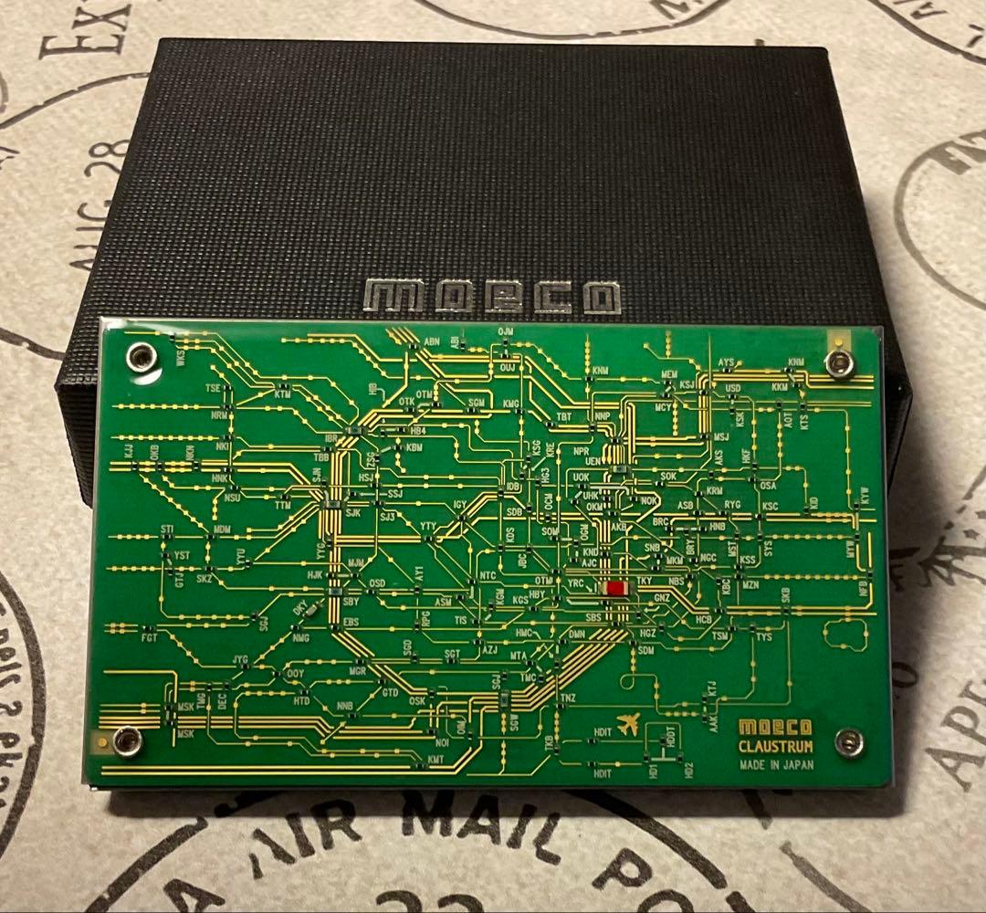 【在庫切れ品】moeco クラウストルム 東京回路線図 名刺入れ 緑