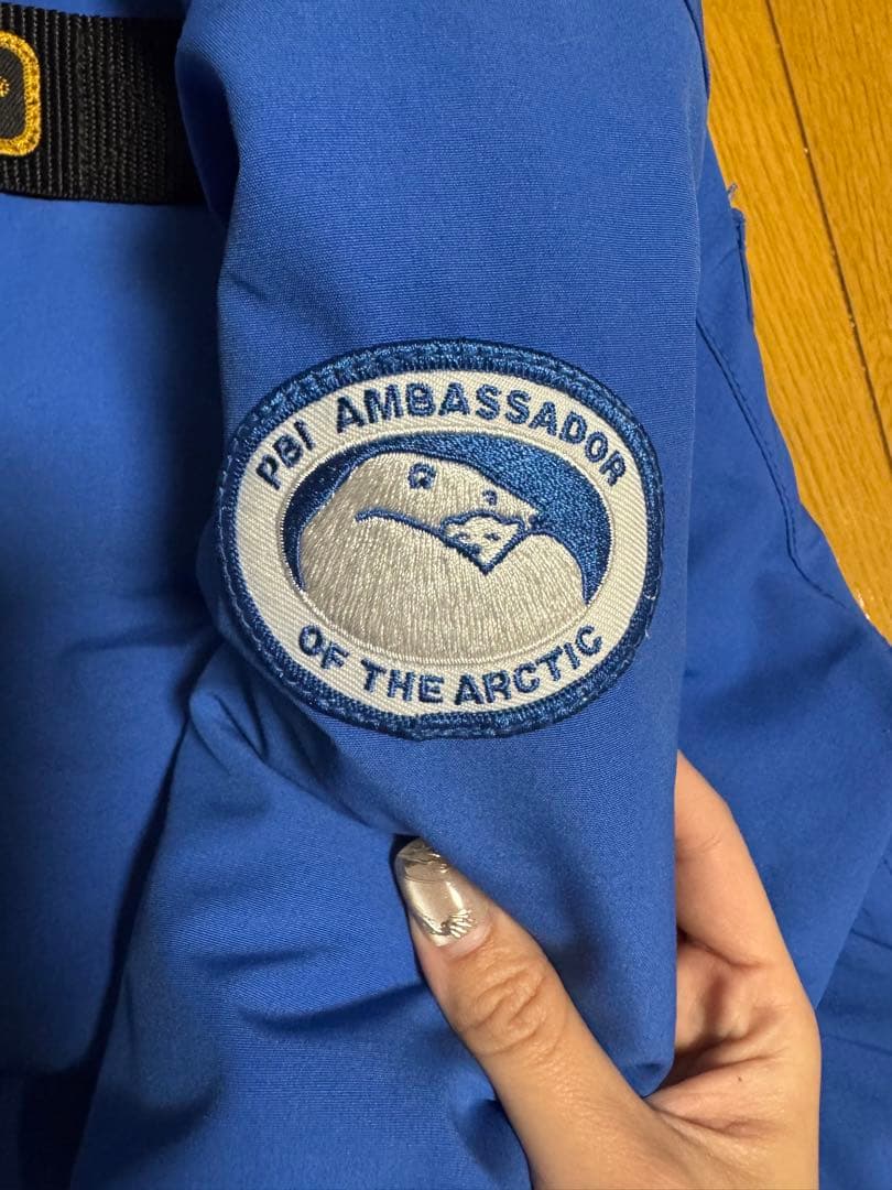   青 ダウンジャケット　お値下げ中！