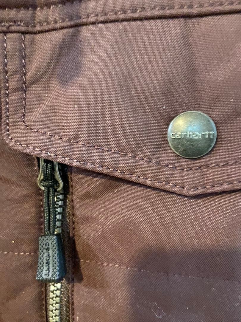 【人気カラー】カーハート リバーシブル ベスト 茶×ボア L相当 実寸あり