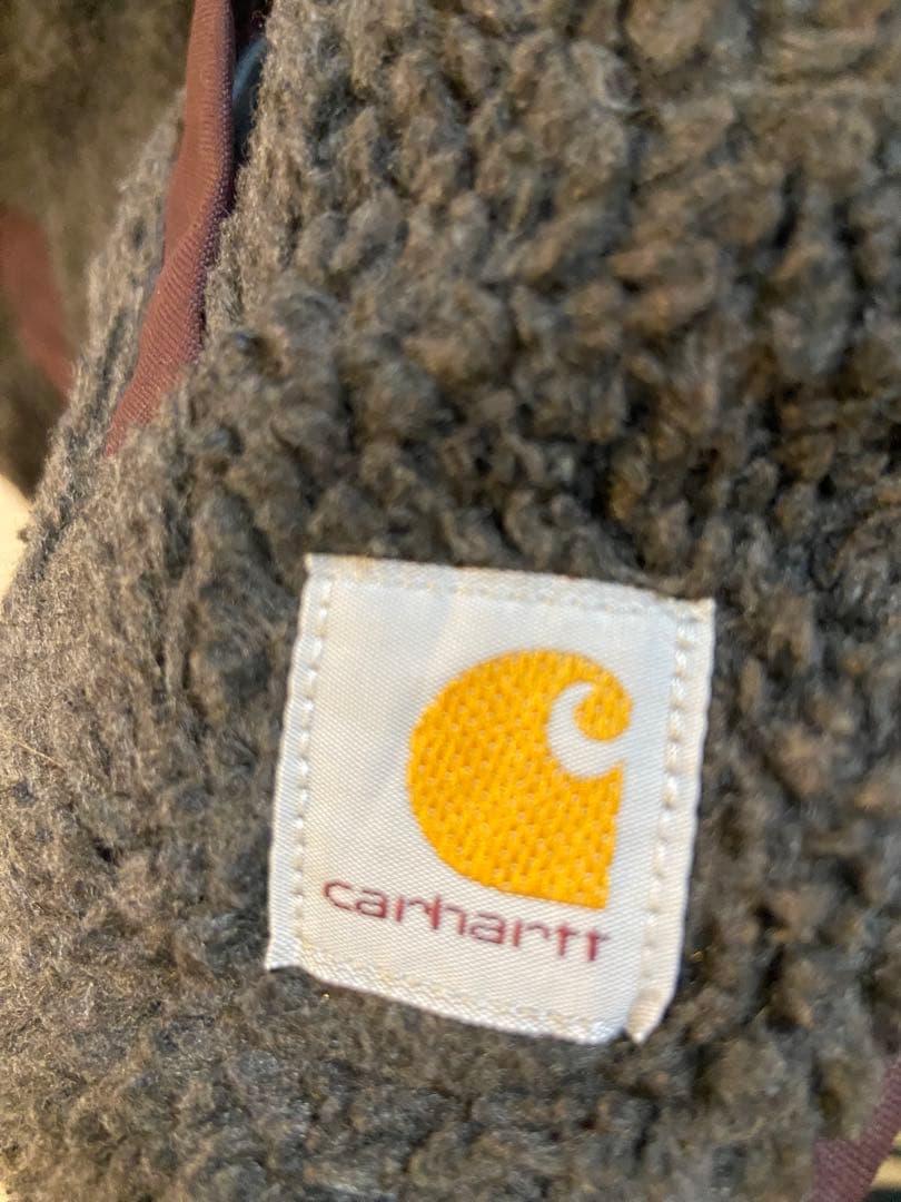 【人気カラー】カーハート リバーシブル ベスト 茶×ボア L相当 実寸あり