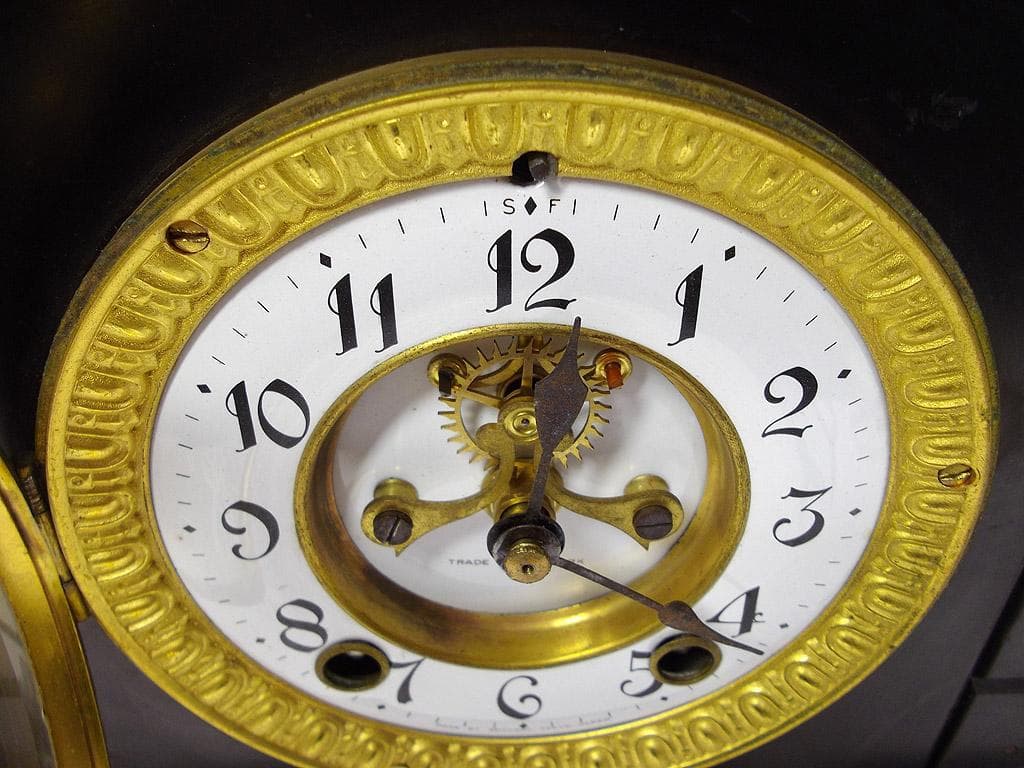 精工舎 ゼンマイ機械式 振り子 置時計 戦前 稼働品 ボンボン時計 アンソニア