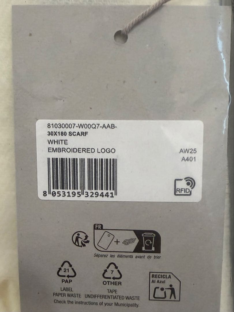 ヴィヴィアン・ウエストウッド マフラー 白