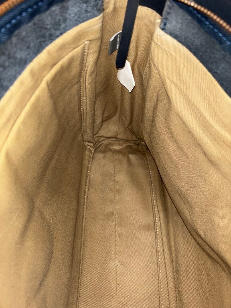 東急ハンズオリジナル　ガッドワーク　レザートート　L　37501　ネイビー