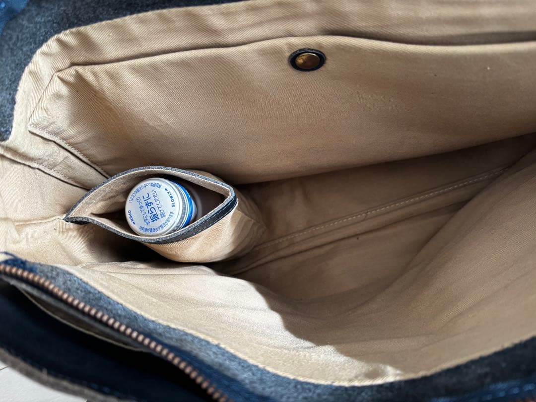 東急ハンズオリジナル　ガッドワーク　レザートート　L　37501　ネイビー