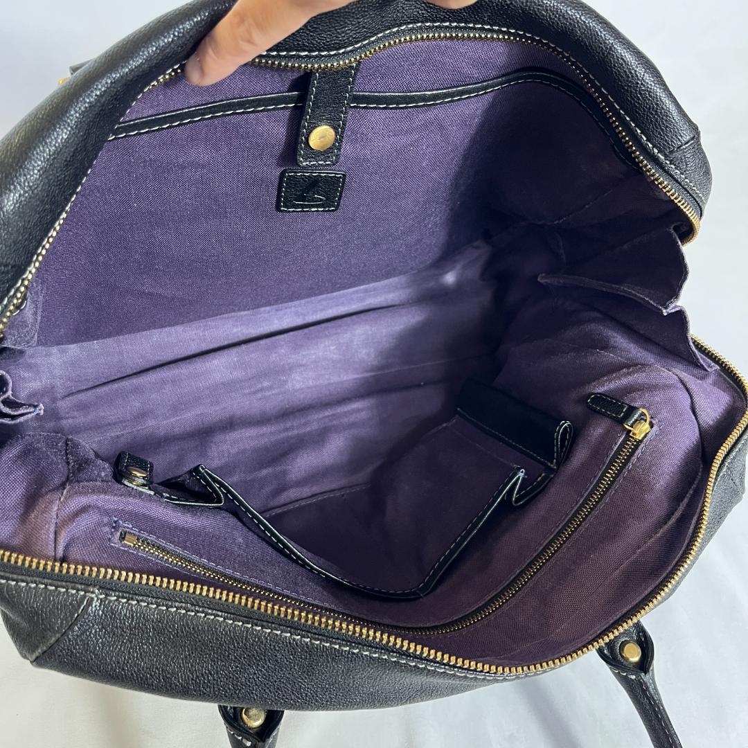 美品 土屋鞄製造所 アジール キャリア ビジネスバッグ レザー ブラック