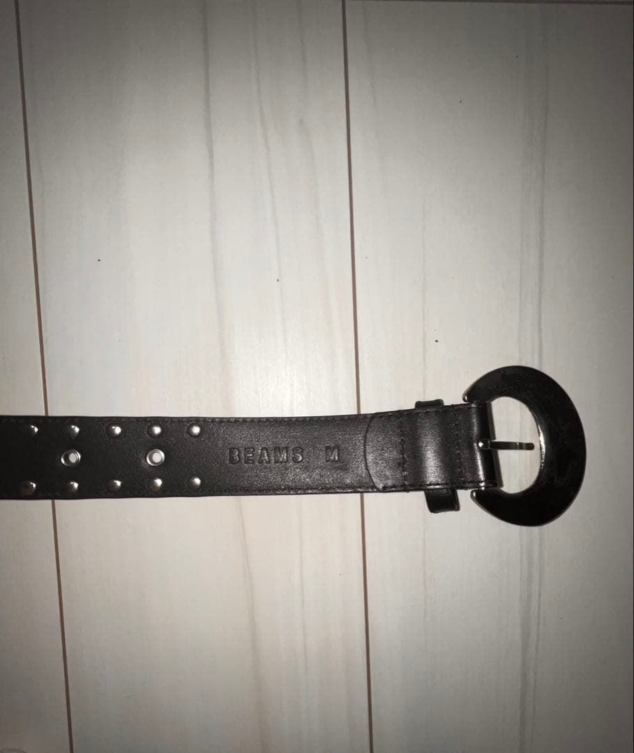 future archive ベルト黒 レザー スタッズベルト　ストーン装飾