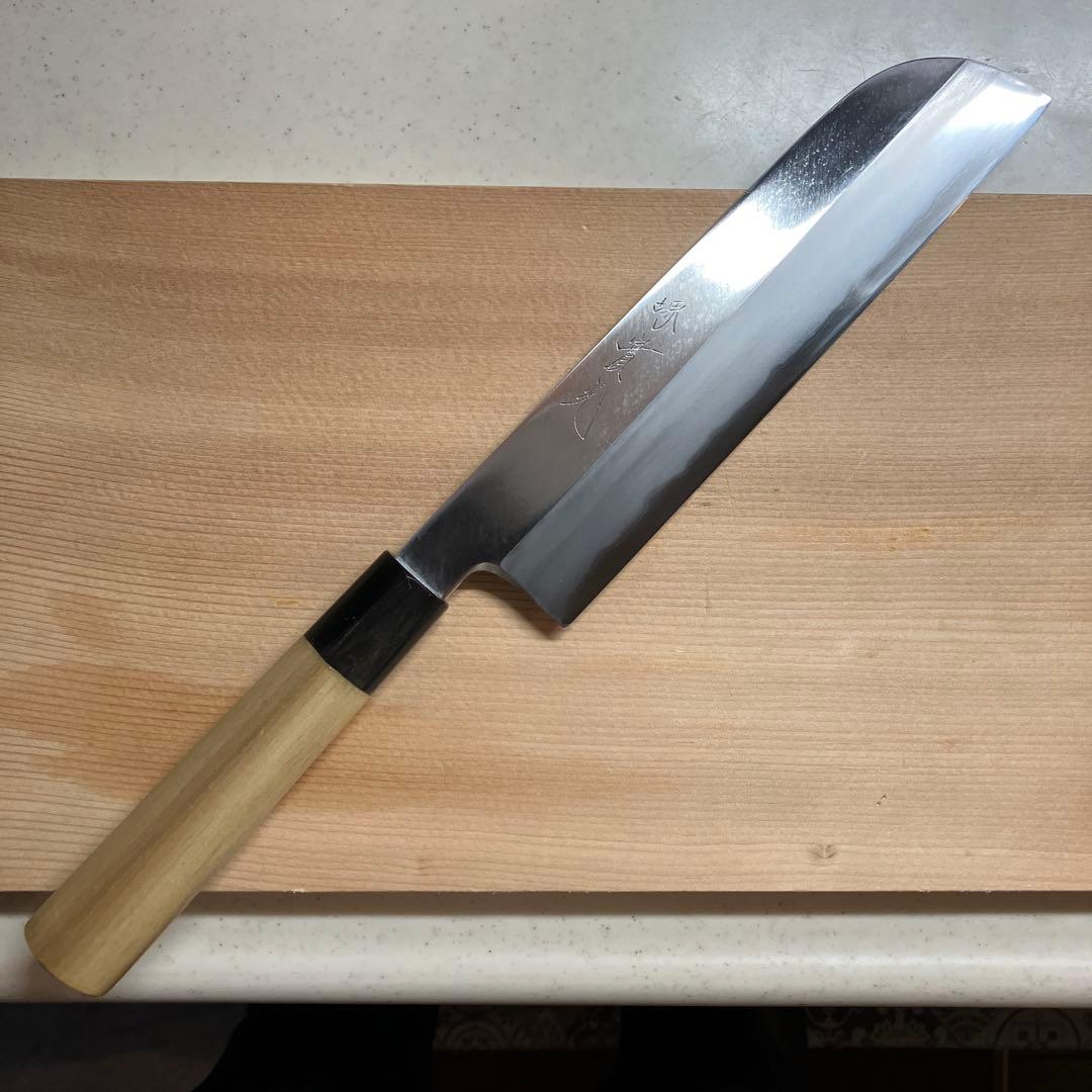 堺實光　鎌型薄刃　白鋼　天然砥石で本刃付け済み❗️