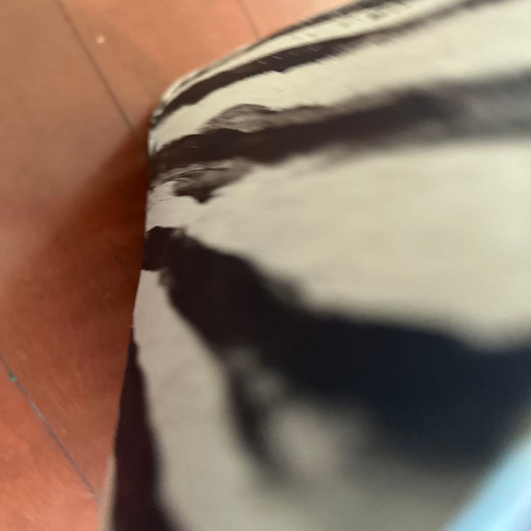 木村ペケさん　白黒ストライプ レザーバッグ１点もの