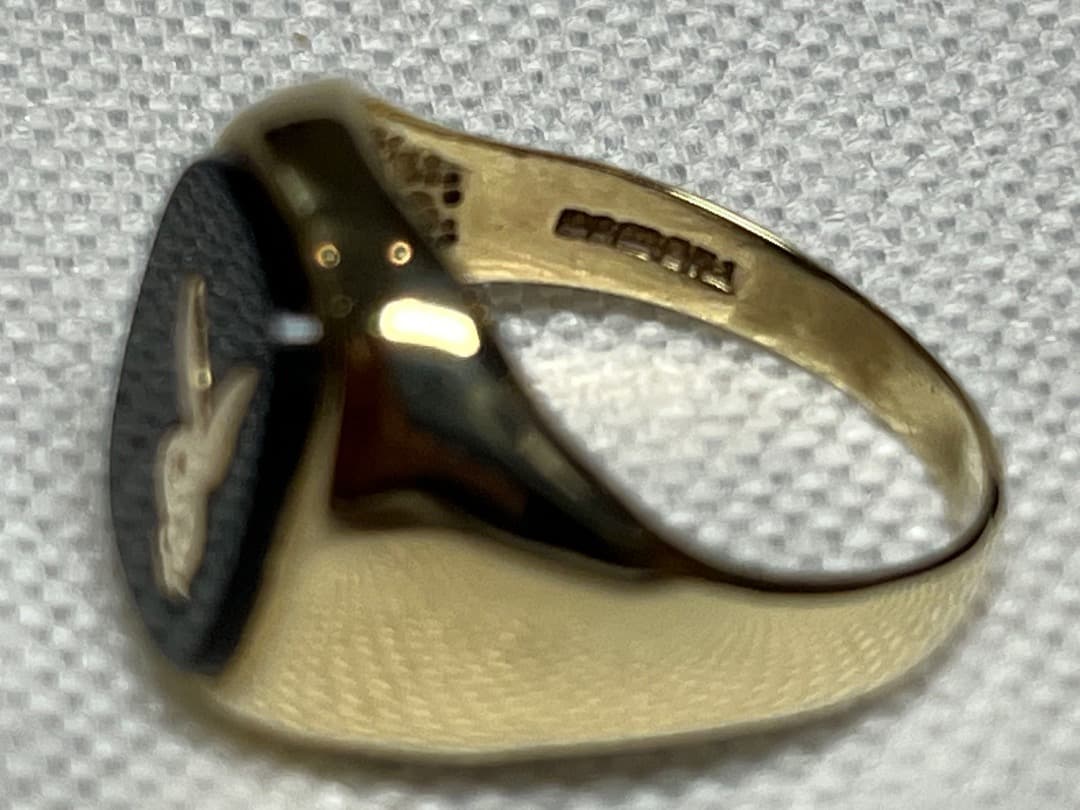 UKヴィンテージ 80s PLAYBOY GOLD RING 14号9金