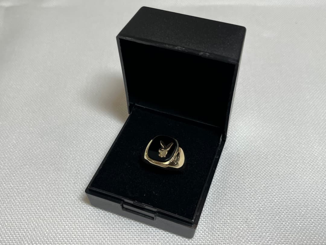 UKヴィンテージ 80s PLAYBOY GOLD RING 14号9金