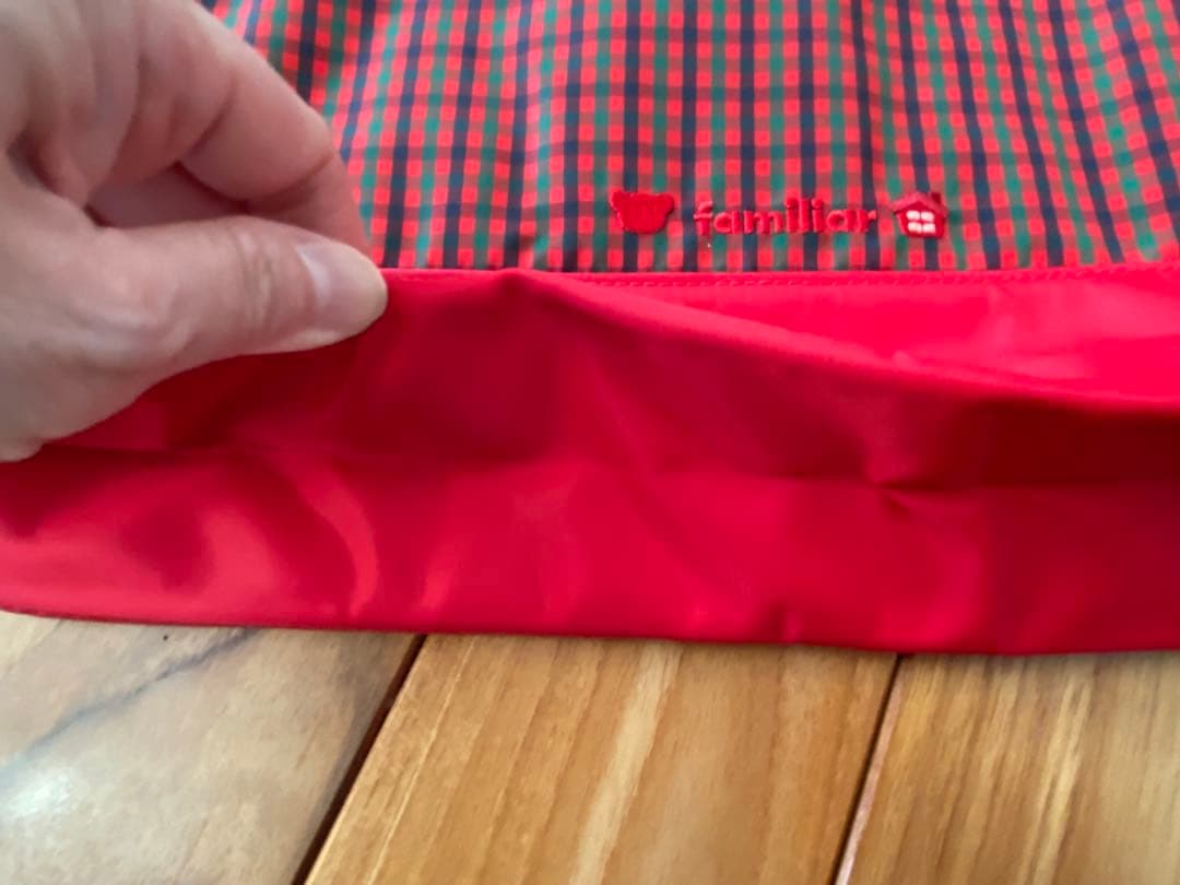 ファミリアfamiliar 手さげかばん チャック付きリフレクター付　新品未使用