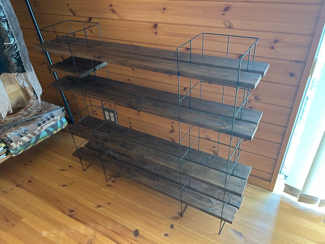 板8枚　アイアンネット　シェルフ　ハンドメイド 板移動可能