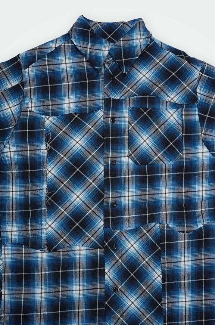 デ*ラ様 【定価¥44,000】Rafu パッチワークシャツ