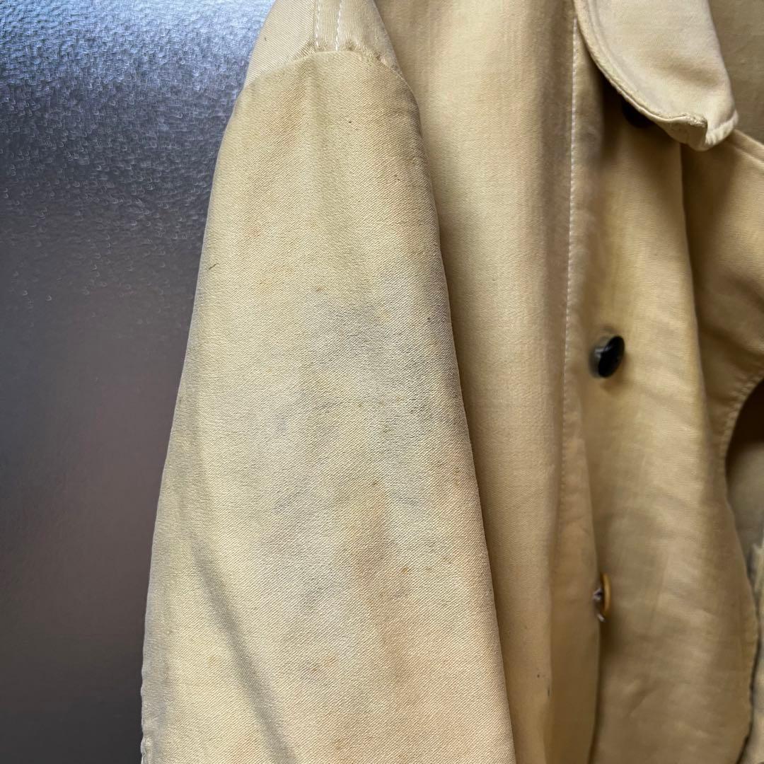 50s ユーロヴィンテージ ベージュ モールスキン ダブル ジャケット