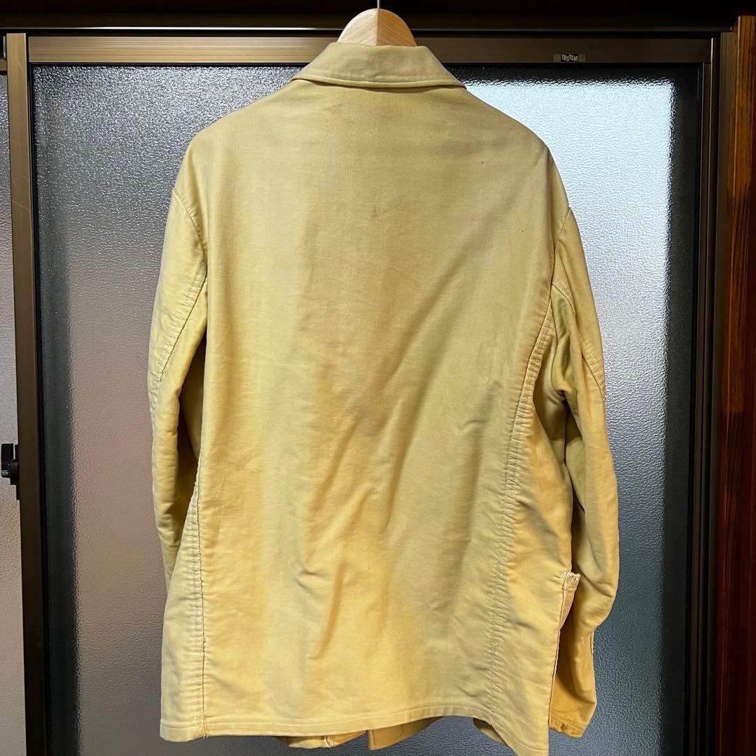 50s ユーロヴィンテージ ベージュ モールスキン ダブル ジャケット