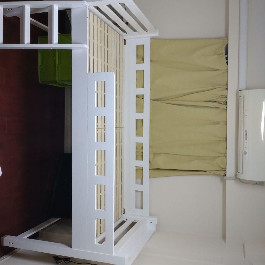 ホワイト ロフトベッド シングルサイズ