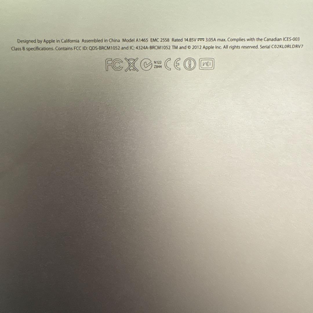 MacBook Air 11インチA1465 充電ケーブル付き