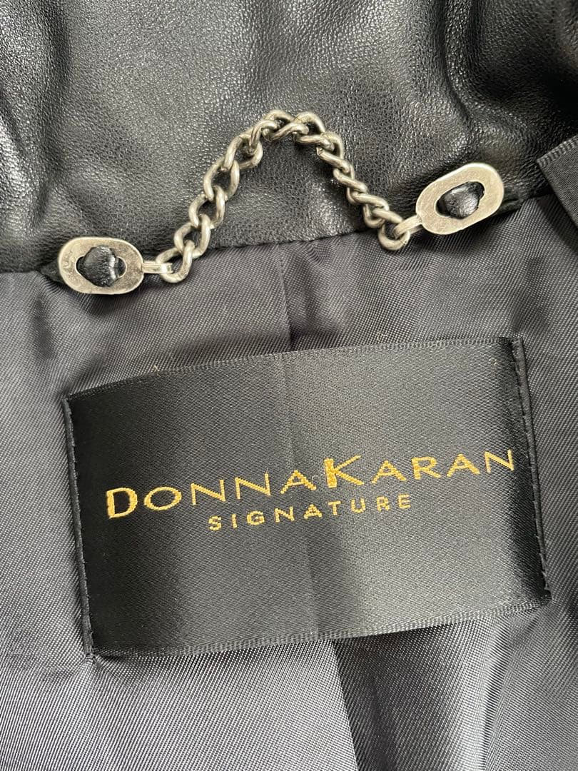 Donna Karan new york レザーダウンジャケット
