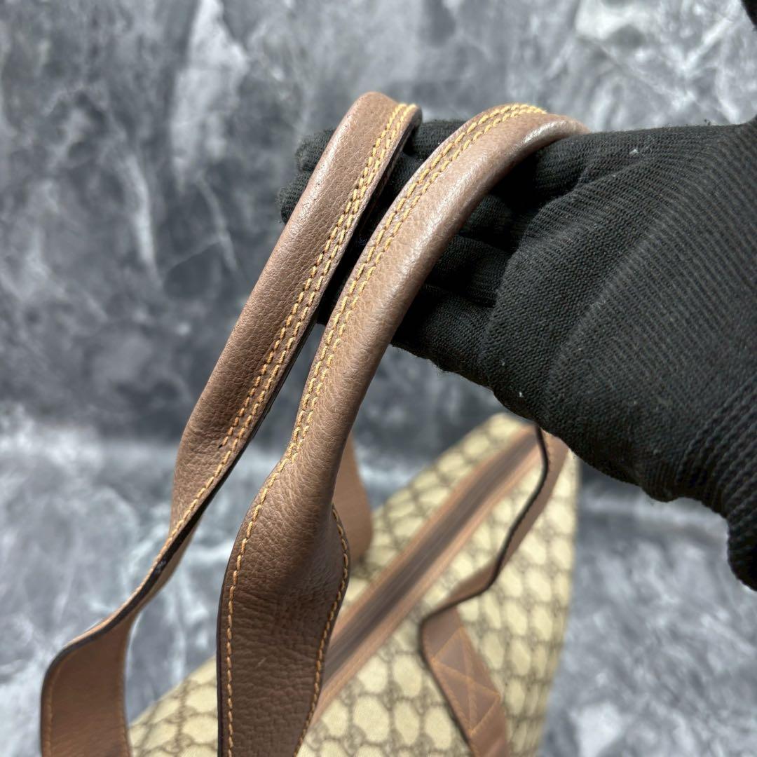 ✨美品✨GUCCI GG ボストンバッグ ブラウン ベージュ レザー ロゴ 金具