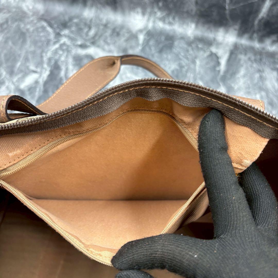 ✨美品✨GUCCI GG ボストンバッグ ブラウン ベージュ レザー ロゴ 金具