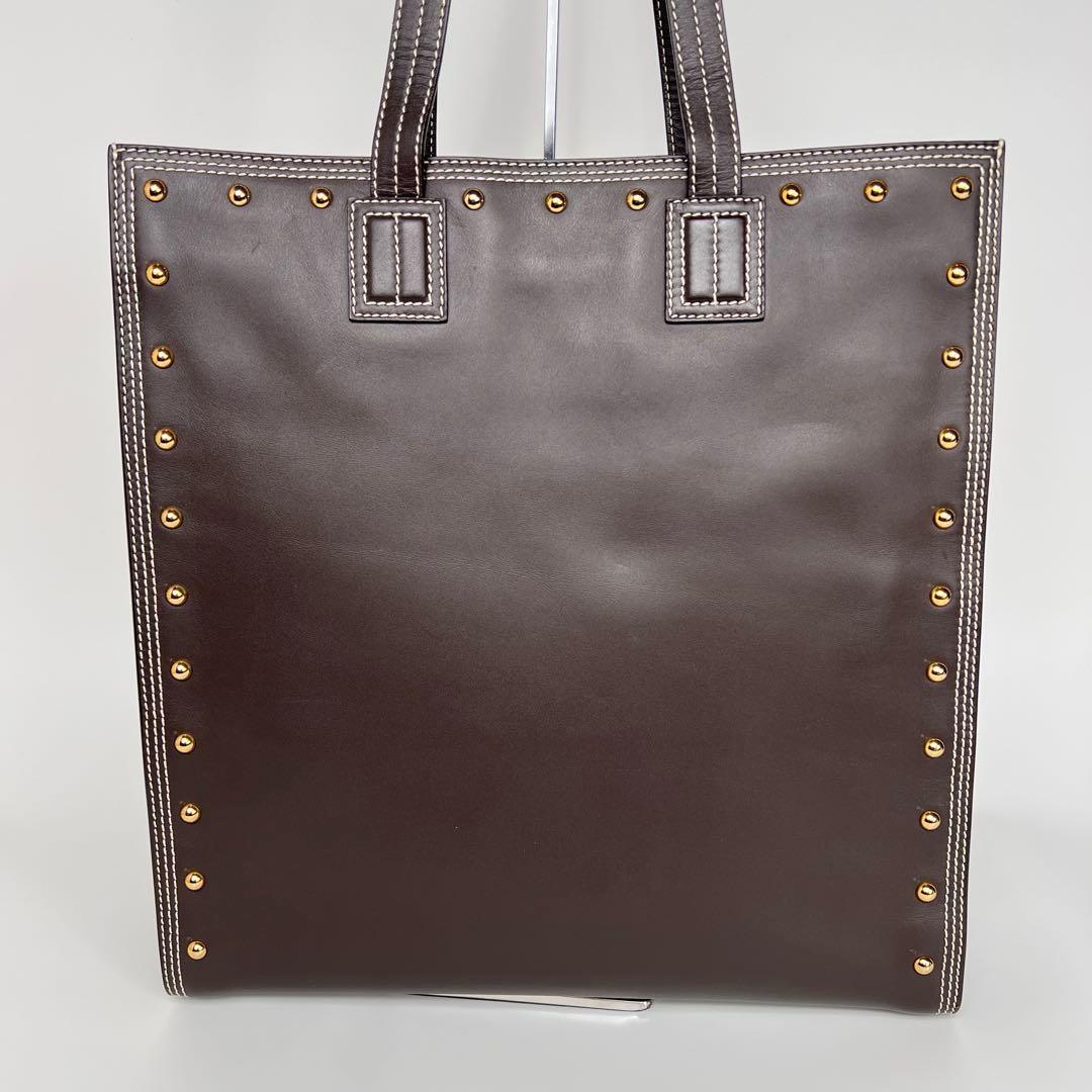 【未使用級】BALLY トートバッグ　クリスタリア　レザー　ロゴ型押し　スタッズ