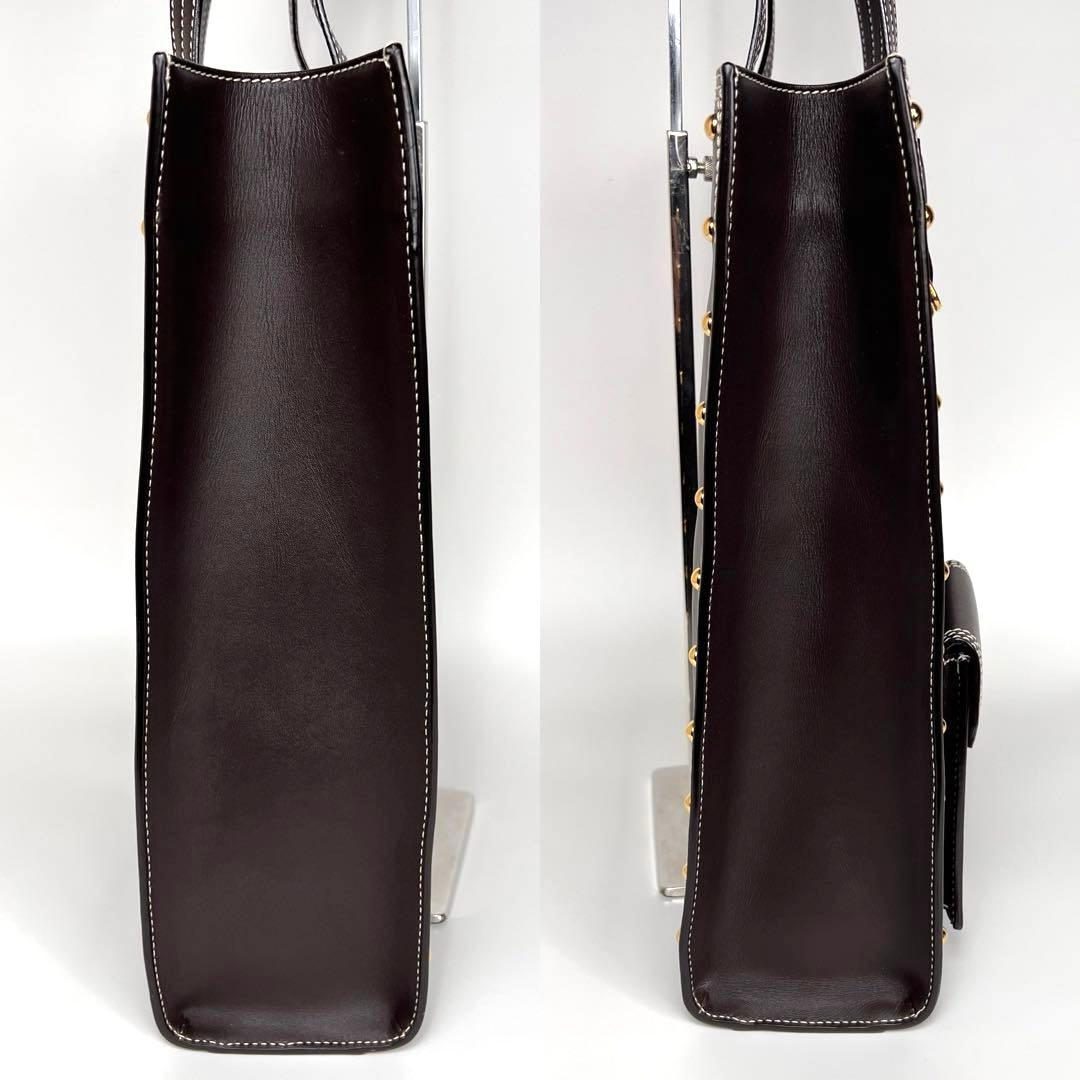 【未使用級】BALLY トートバッグ　クリスタリア　レザー　ロゴ型押し　スタッズ