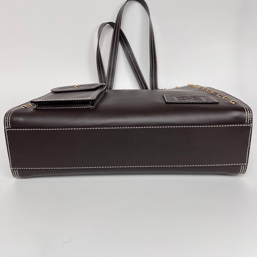 【未使用級】BALLY トートバッグ　クリスタリア　レザー　ロゴ型押し　スタッズ