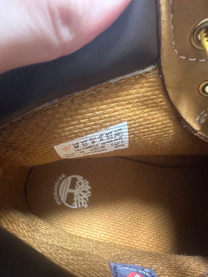 timberland イエローブーツ　プレミアム　ジュニア　24