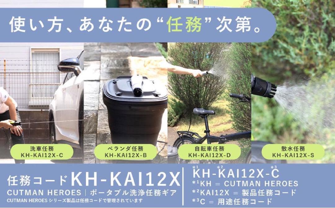 【新品】高圧洗浄機 キャスター付きポータブル洗浄機 ホワイト