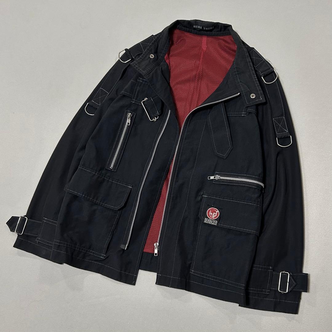 90s HERETHERE リップストップ ボンテージ パラシュート ジャケット