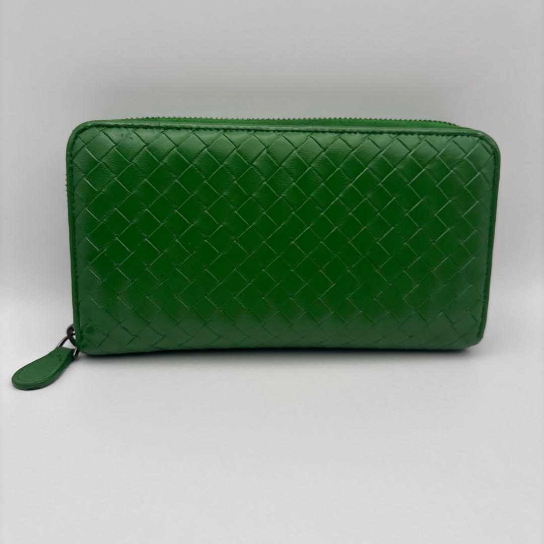 ◆正規品◆ボッティガヴェネタイントレチャート ラウンドファスナー長財布