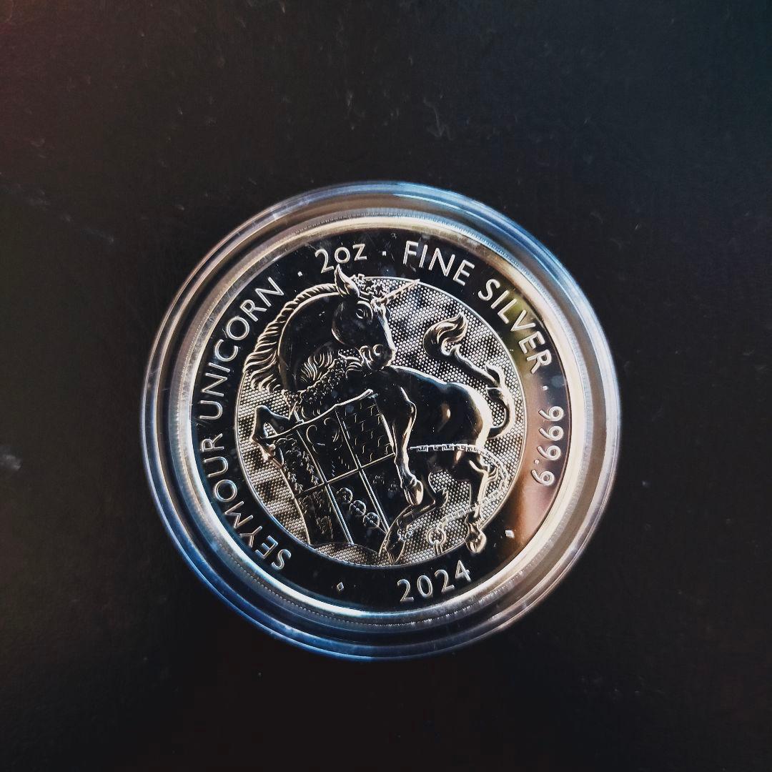 チューダービースト ユニコーン2oz 銀貨 2024年発行