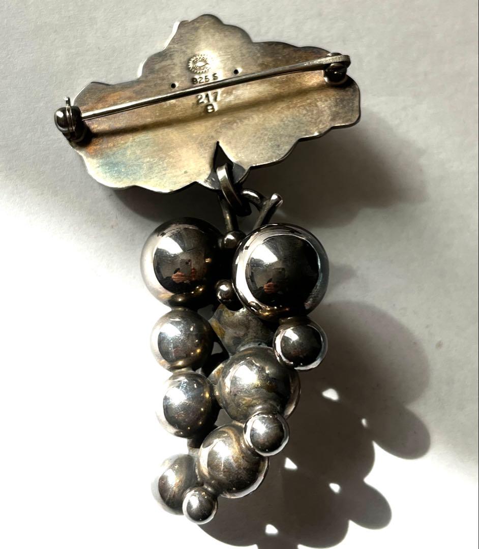   ジョージジェンセン ブローチ 葡萄　シルバー 925