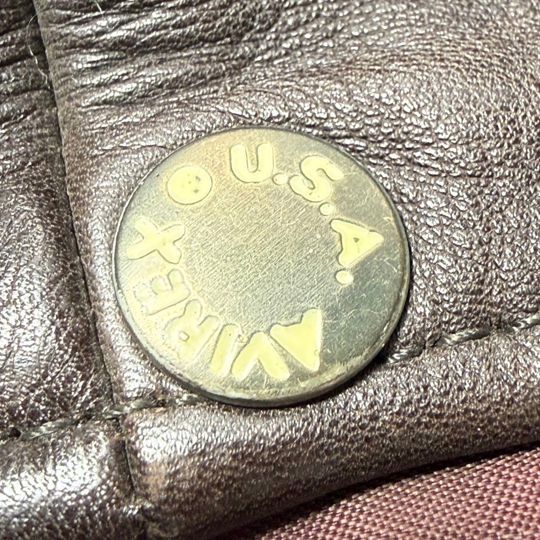 AVIREX G-1 フライトレザージャケット L ダークブラウン 本革 襟ボア