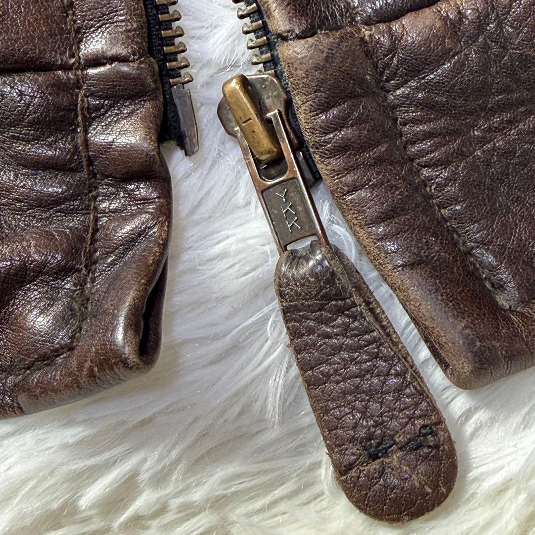 AVIREX G-1 フライトレザージャケット L ダークブラウン 本革 襟ボア