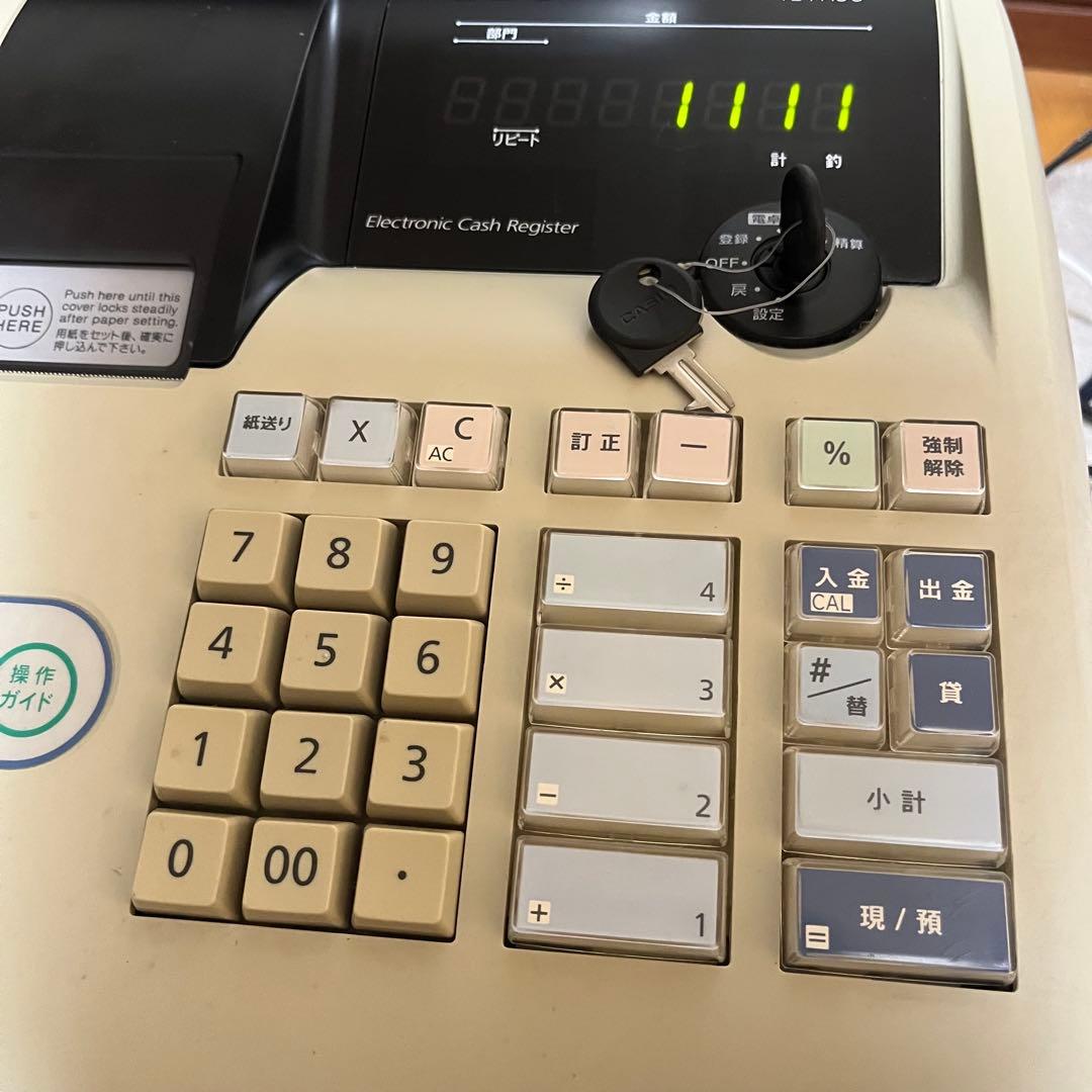 CASIO カシオ計算機 電子レジスター TE-M80 ロール紙 モード鍵