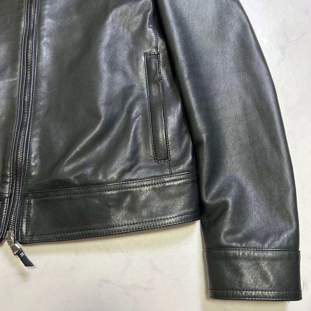 【ITALY製】EMMETI レザージャケット JURI 黒 44